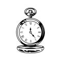 Monochrome retro pocket watches