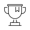 Monochrome reward winner cup icon vector illustration champion goblet victory success triumph