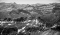 Monochrome Rocky Mountain Rugged Epic Landscape