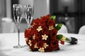 Monochrome Rode Bridal Boquet Royalty Free Stock Photo