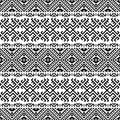 Monochrome Seamless Etnic Pattern background Royalty Free Stock Photo