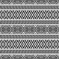 Monochrome Seamless Etnic Pattern background Royalty Free Stock Photo