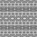Monochrome Seamless Etnic Pattern background Royalty Free Stock Photo