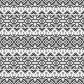 Monochrome Seamless Etnic Pattern background Royalty Free Stock Photo