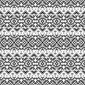 Monochrome Seamless Etnic Pattern background