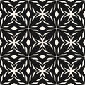 Monochrome seamless pattern. Black and white vector ornament. Gothic style Royalty Free Stock Photo