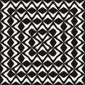 Monochrome seamless pattern with concentric wavy lines, curved shapes, grid Royalty Free Stock Photo