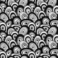 Monochrome seamless pattern