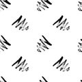 Monochrome seamless pattern. Paint spots. Vector illustration Royalty Free Stock Photo