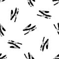 Monochrome seamless pattern. Paint spots. Vector illustration Royalty Free Stock Photo