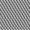 monochrome seamless pattern with zigzag, psychedelic background Royalty Free Stock Photo