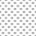 Monochrome seamless stylized snowflake pattern background Royalty Free Stock Photo