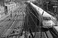 Monochrome shot of the Hamburg HBF transit section in Hamburg Germany