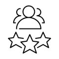 Monochrome simple best employee icon vector illustration. Successful staff award, leadership