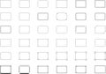 Monochrome simple line frame set vector