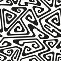 Monochrome spiral seamless pattern