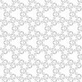 Monochrome star geometric continuous pattern in black and white