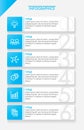 Monochrome 6 Steps Timeline. Modern Business Infographics. Label, Concept, Layout Vector Design