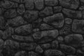 Monochrome Stone wall for background or rocks rough texture. Royalty Free Stock Photo