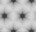 Monochrome striped hexagons forming black stars