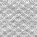 Monochrome striped lines background. Intersecting diagonal monochrome texture. Seamless hand drawn vector pattern. Royalty Free Stock Photo