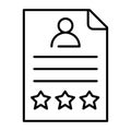 Monochrome summary icon vector illustration. Job application, cv document, user employee interface