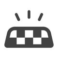 Monochrome taxi chess icon vector illustration checkerboard public personal comfortable transport