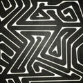 Monochrome tech labyrinth background Royalty Free Stock Photo