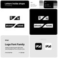 Monochrome template for creative IT consulting branding