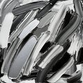 Monochrome Thick Impasto Paint Texture Abstract Royalty Free Stock Photo