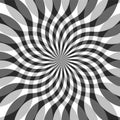 Monochrome Transparent Intersecting Wavy Stripes Expanding from the Center. Geometric Abstract Background