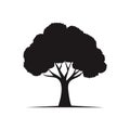 Monochrome Tree Isolated Icon Vector Graphic Illustration Royalty Free Stock Photo