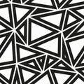 Monochrome triangle seamless pattern