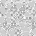 Monochrome triangle seamless pattern