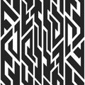 Monochrome trible seamless pattern.