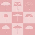 Monochrome umbrella pattern