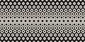 Monochrome vector geometric seamless pattern with halftone effect, leaves, drops Royalty Free Stock Photo
