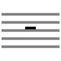 Monochrome vector graphic of a minim rest as used in sheet music to represent the notes in a song Royalty Free Stock Photo