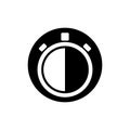 Monochrome vector illustration stopwatch icon isolated Royalty Free Stock Photo