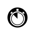 Monochrome vector illustration stopwatch icon isolated Royalty Free Stock Photo