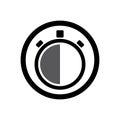 Monochrome vector illustration stopwatch icon isolated Royalty Free Stock Photo