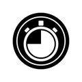Monochrome vector illustration stopwatch icon isolated Royalty Free Stock Photo