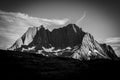 Monochrome view of the Barden peak Royalty Free Stock Photo