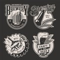 Monochrome Vintage Brewery Badges