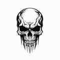 Monochrome Vintage Skull Logo