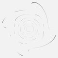 Monochrome volute, vortex shapes. Twisted helix elements. Rotation, spin and twist concept design