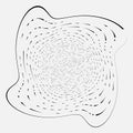 Monochrome volute, vortex shapes. Twisted helix elements. Rotation, spin and twist concept design