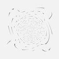 Monochrome volute, vortex shapes. Twisted helix elements. Rotation, spin and twist concept design