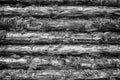 Monochrome Wall of Wood Logs Royalty Free Stock Photo