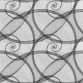 Monochrome wired spiral pattern fractal Royalty Free Stock Photo